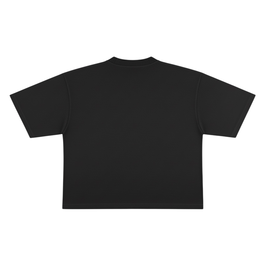 STARSCRIPT Boxy Crop Tee | Obsidian Black