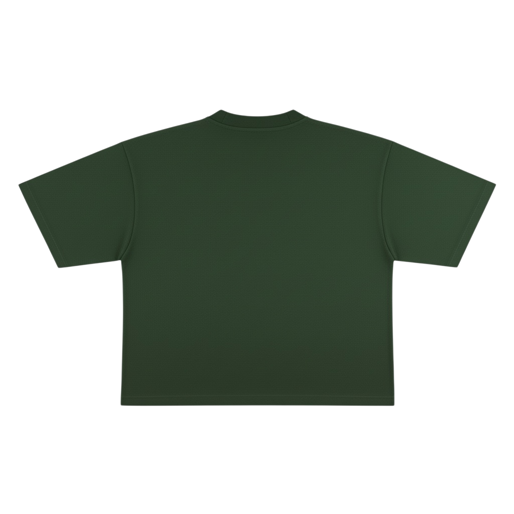 STARSCRIPT Boxy Crop Tee | Moss Green