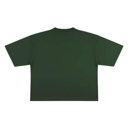 STARSCRIPT Boxy Crop Tee | Moss Green